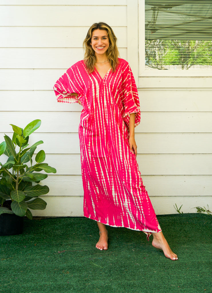 Scarlet Breeze Tie-Dye Kaftan