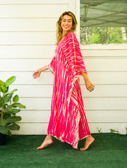 Scarlet Breeze Tie-Dye Kaftan