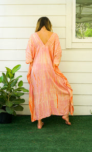 Peach Sunrise Tie-Dye Kaftan