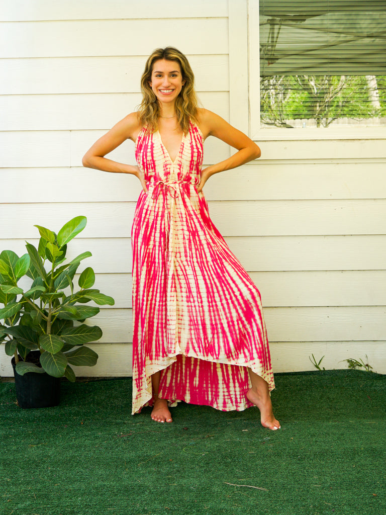 Hand Dyed Goddess Boho Maxi Dress
