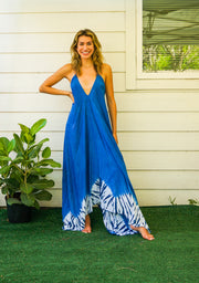 Indigo Breeze Hand-Dyed Maxi Dress
