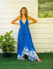 Indigo Breeze Hand-Dyed Maxi Dress