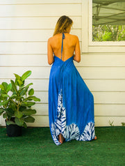 Indigo Breeze Hand-Dyed Maxi Dress