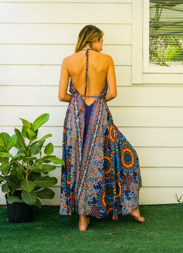 mandala maxi dress Burgundy Mandala Boho Maxi Dress, Beach SunDress, Summer Dress, Boho Clothing, Vacation Dress
