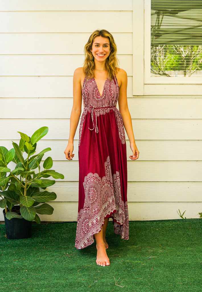 Selene Goddess Boho Maxi Dress