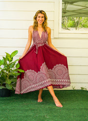 Selene Goddess Boho Maxi Dress