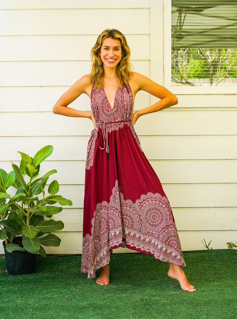 Selene Goddess Boho Maxi Dress
