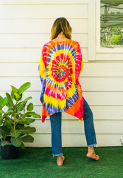 Sunrise Burst Hand Dyed Tunic Kaftan Blouse Oversize Top