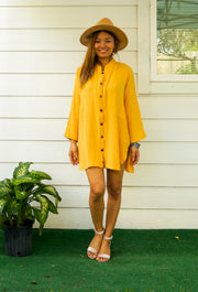 Mustard Double Gauze Top