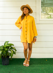 Mustard Double Gauze Top