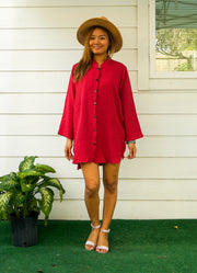 The Dahlia Shirt Dress | Double Gauze