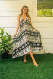 Sahara Goddess Elephant Maxi Dress