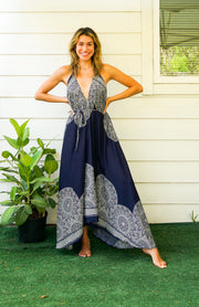Indigo Moon Goddess Maxi Dress