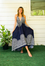 Indigo Moon Goddess Maxi Dress