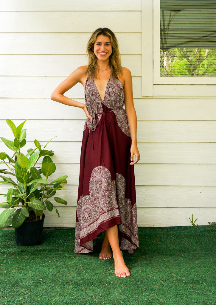 Garnet Goddess Maxi Dress