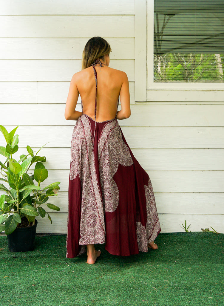 Garnet Goddess Maxi Dress