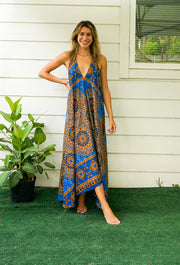 Azure Goddess Maxi Dress