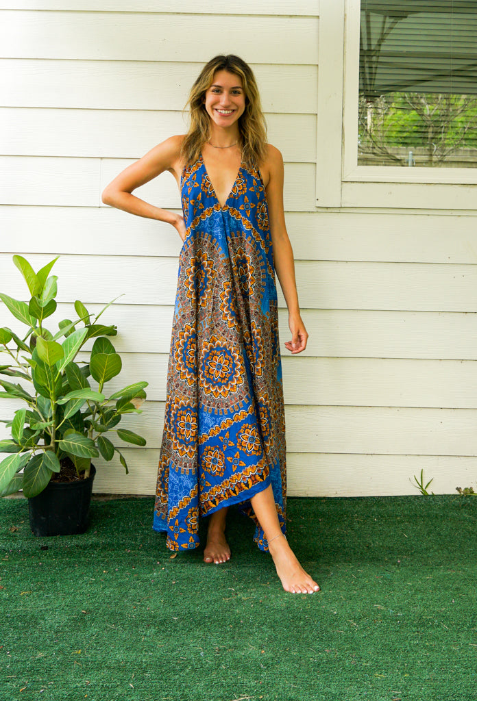 Azure Goddess Maxi Dress