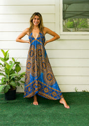 Azure Goddess Maxi Dress