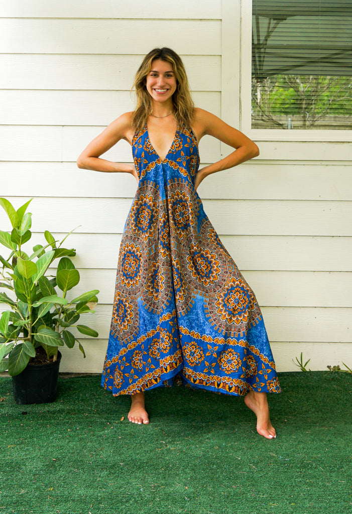 Azure Goddess Maxi Dress