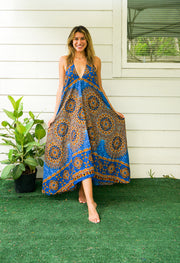 Azure Goddess Maxi Dress