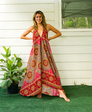Scarlet Sun Goddess Maxi Dress