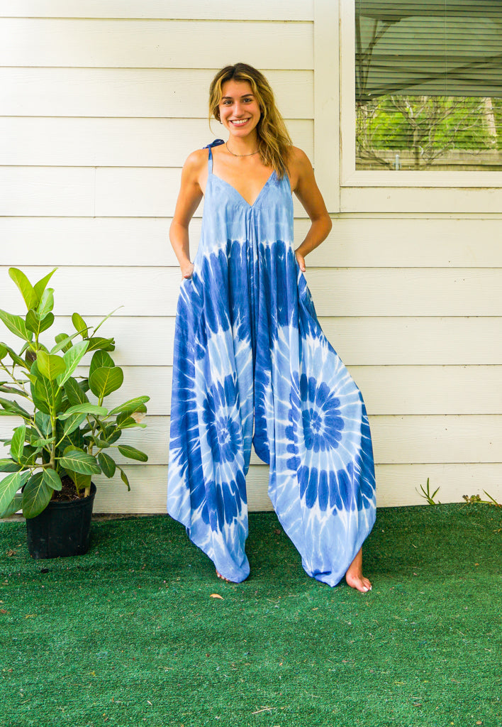 Azure Spiral Jumpsuit