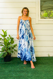 Ocean Breeze Hand Dyed Tiered Maxi Dress