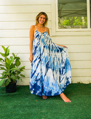 Ocean Breeze Hand Dyed Tiered Maxi Dress