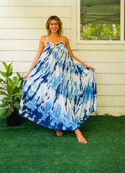 Ocean Breeze Hand Dyed Tiered Maxi Dress