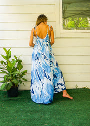 Ocean Breeze Hand Dyed Tiered Maxi Dress