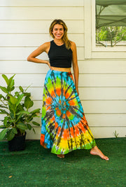 Ember Waves Hand Dyed Tiered Maxi Skirt
