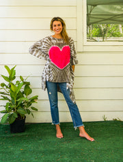 Earthy Heart Hand Dyed Tunic Kaftan Blouse Oversize Top