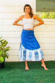 Ocean Mist Wrap Maxi Skirt