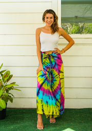 Rainbow Swirl Palazzo Wrap Pants