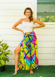 Rainbow Swirl Palazzo Wrap Pants