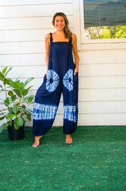 Indigo Bloom Dungarees Jumpsuit