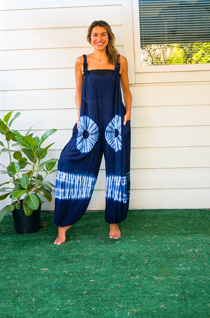Indigo Bloom Dungarees Jumpsuit