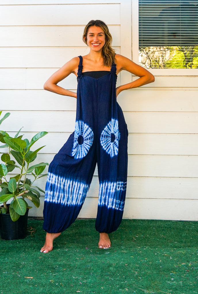 Indigo Bloom Dungarees Jumpsuit