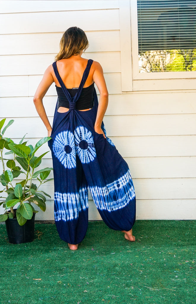 Indigo Bloom Dungarees Jumpsuit