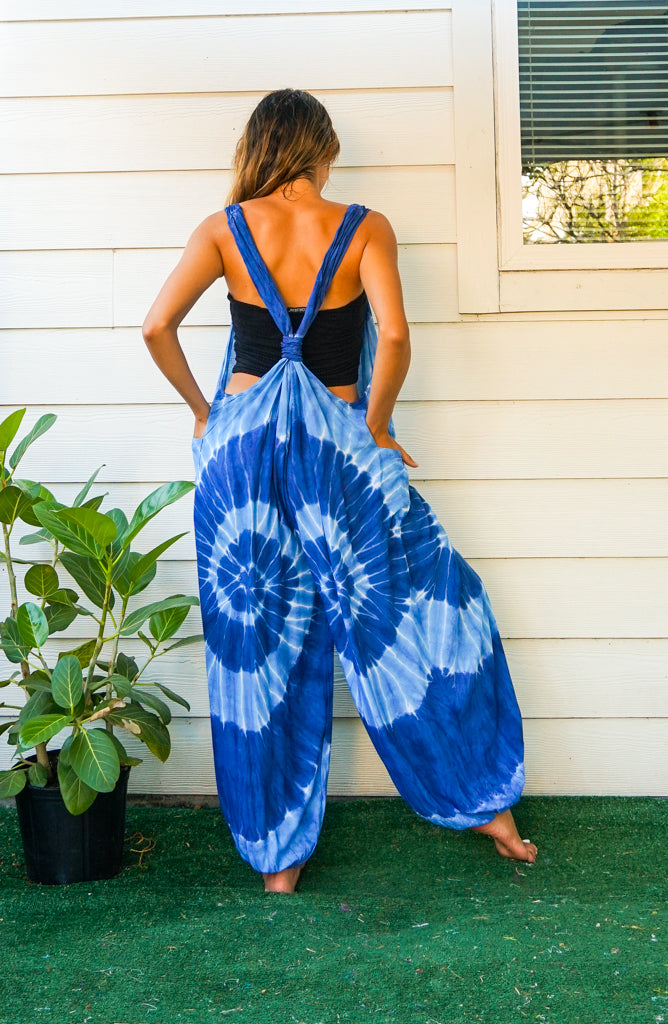 Indigo Mandala Dungarees Jumpsuit