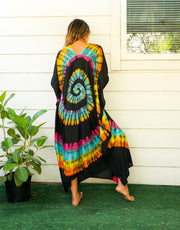 Cosmic Spiral Tie-Dye Kaftan