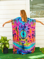 Prismatic Bloom Tie Dye Kaftan