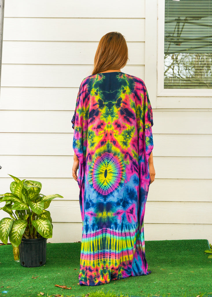 Tropical Dusk Tie Dye Kaftan