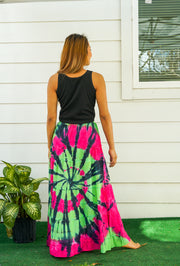 Neon Swirl Maxi Skirt