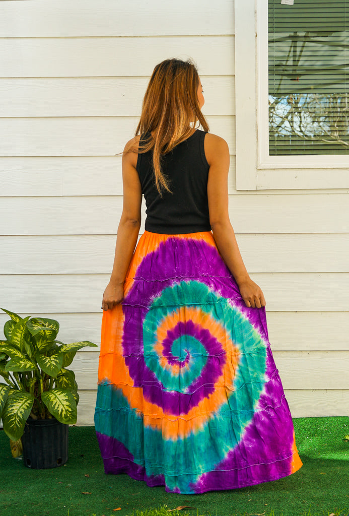 Cosmic Swirl Maxi Skirt