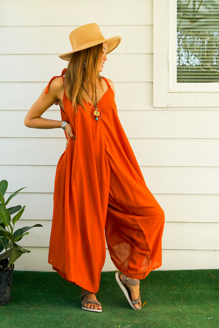 Terra Flow Cotton Gauze Jumpsuit