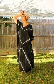 Midnight Diamond Tie-Dye Kaftan