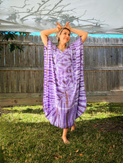 Lavender Mist Tie-Dye Kaftan