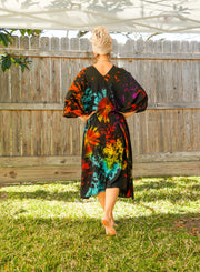 Astral Blossom Tie Dye Kaftan